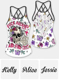 Fuck Around And Find Out - Personalized Skull Cross Tank Top