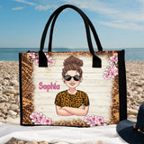 Mom Daily Affirmation Strong Brave Loved - Personalized Mother Canvas Tote Bag