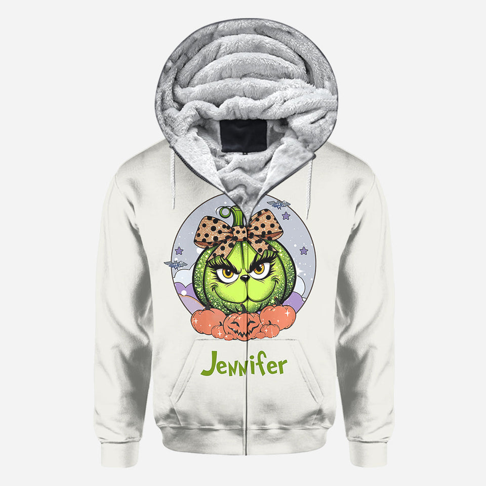 Green Pumpkin Mama Any Title - Personalized Stole Christmas All Over Shirt