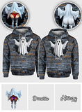 Funny Ghost Couple - Personalized Couple All Over Shirt