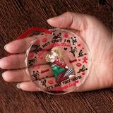Because You're Always Sexy - Personalized Couple Round Shaped Glass Ornament
