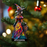 Beautiful Witch - Personalized Witch Custom Shaped Ornament