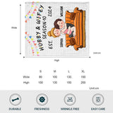 Hubby & Wifey - Personalized Husband And Wife Blanket