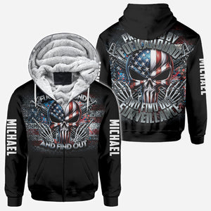 Protected by Fck Around and Find out Surveillance - Personalized Skull All Over Shirt