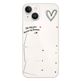 The Day You Became My Hooman Dog Cat Pet Lover Custom Photos And Calendar - Personalized Dog Clear Phone Case