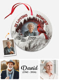 Always In My Heart - Personalized Memorial Ceramic Circle Ornament