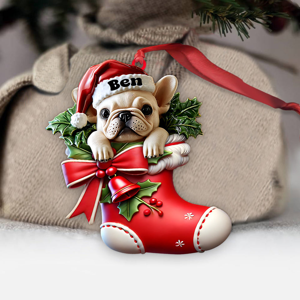 I Love My Dog - Personalized Dog Ornament