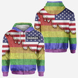 I am brave I am bruised True Colors - Personalized LGBT Support All Over Shirt