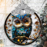 Charming Owl - Personalized Owl Vintage Ornament