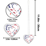 4th Of July Grandma's Hearts - Personalized Grandma Custom Shaped Car Ornament
