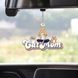 Cat Mom Dog Mom Cat Dad Dog Dad Pet Lover - Personalized Cat Car Ornament