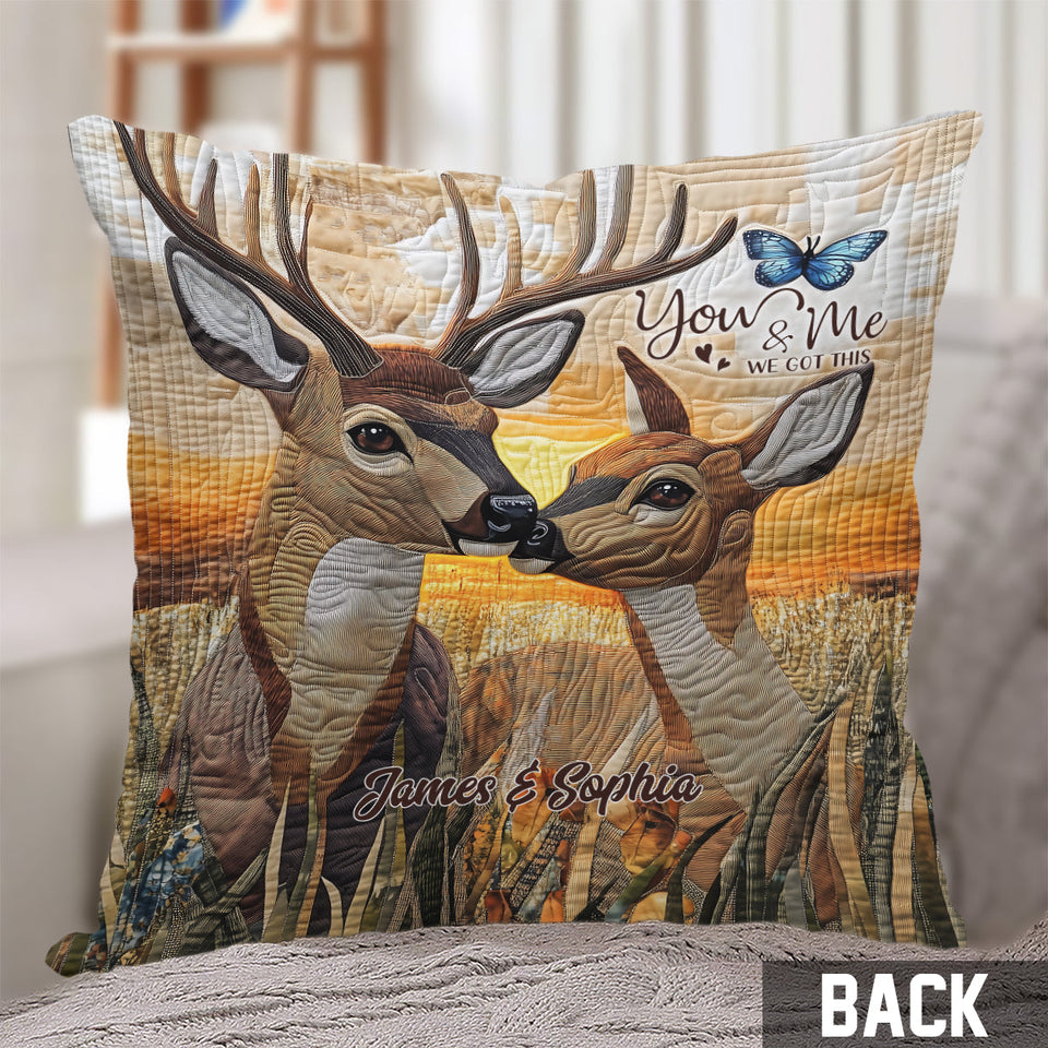You & Me we got this - Personalized Couple Throw Pillow