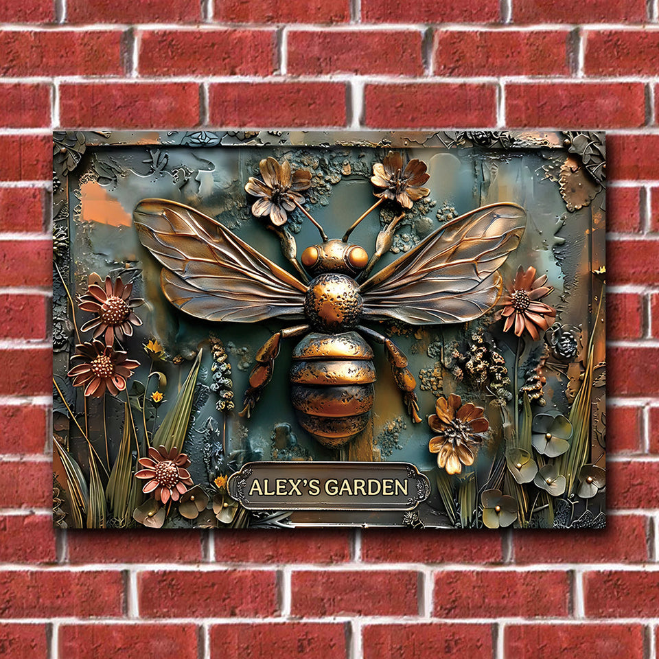 My Little Garden - Personalized Gardening Rectangle Metal Sign