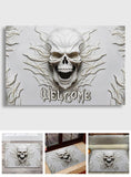Welcome White Skull - Skull Doormat