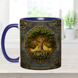 Tree Of Life Scandinavian Mythology Rustic Style - Personalized Irish Accent Mug