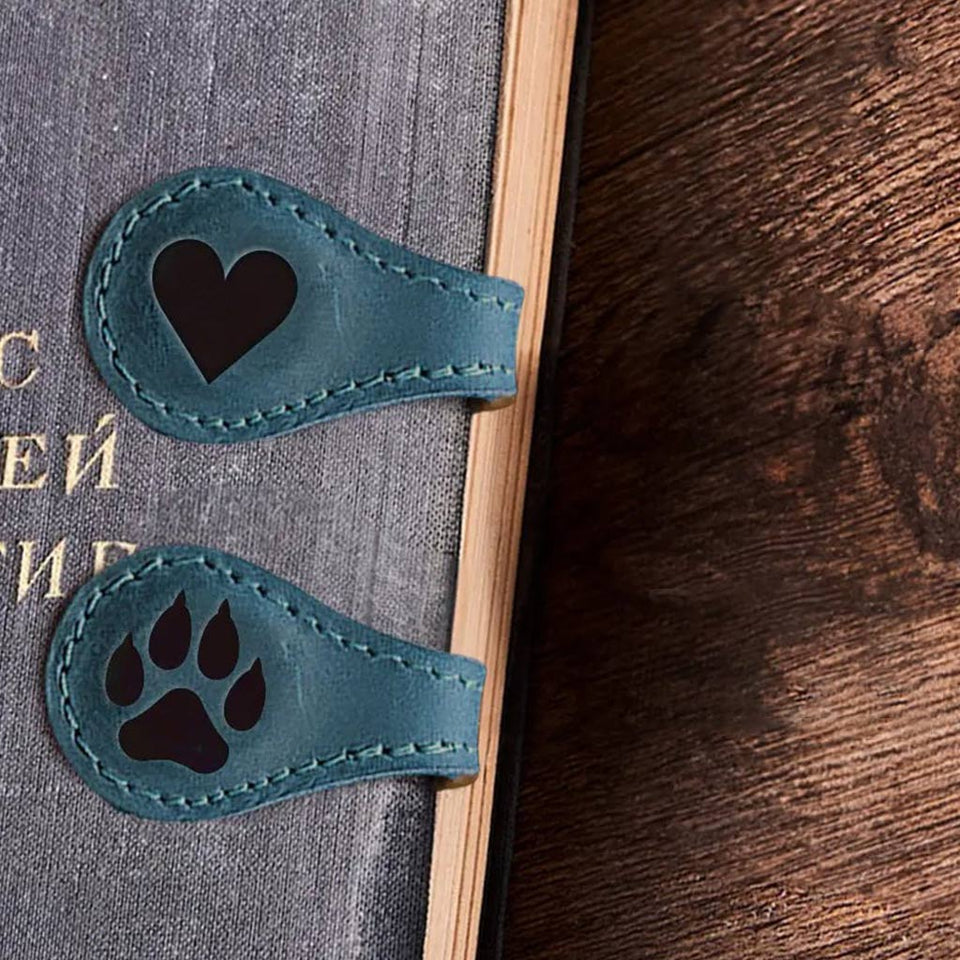 Custom Initials - Personalized Book Magnetic Leather Bookmark