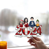 2024 Christmas - Personalized Family Window Hanging Suncatcher Ornament