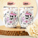 Time To Get Ship Faced - Personalized Cruising Wine Tumbler