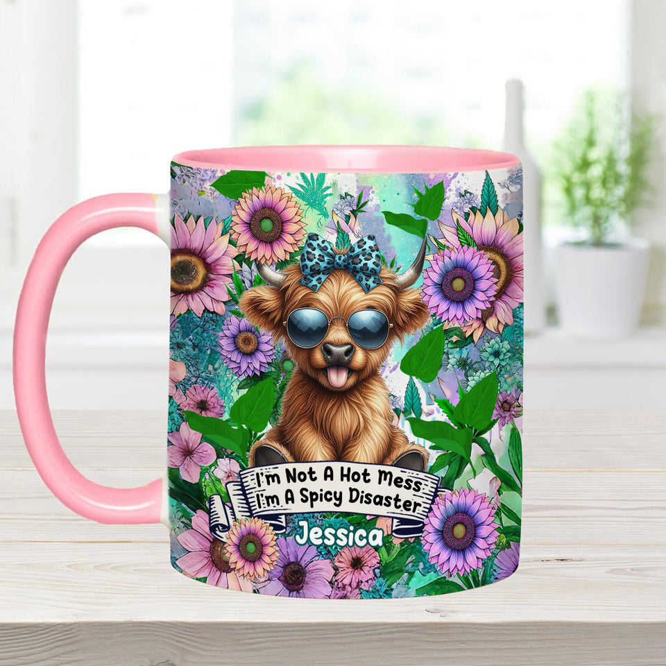I'm Not A Hot Mess - Personalized Accent Mug