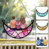 I Love You Mom - Personalized Mother Window Hanging Suncatcher Ornament