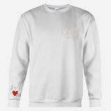 Custom Photo Line Art - Personalized Couple Embroidered Sweater