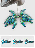 Love Turtles - Personalized Turtle Car Ornament