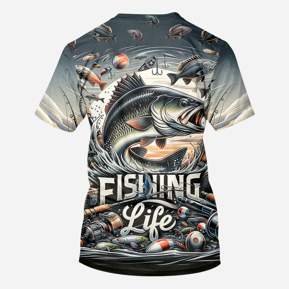 Fishing Life - Fishing All Over Shirt