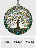 Imagine All The People Living Life In Peace - Personalized Hippie Window Hanging Suncatcher Ornament