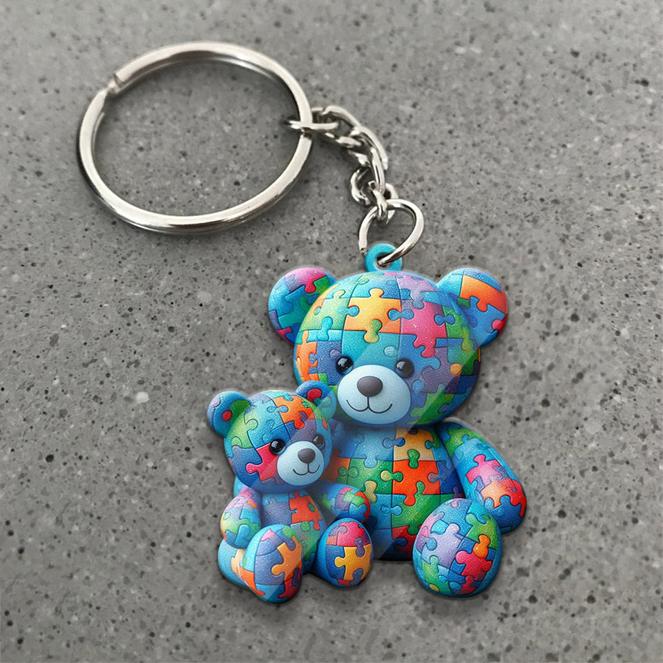 Porte-clés Maman Ours - Sensibilisation à l'autisme
