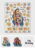 Besties Forever Floral Style - Personalized Bestie Blanket