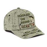 Hooked On Being Dad/ Grandpa... - Personalized Fishing Classic Cap