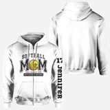 Softball Mom Louder Prouder - Personalized Softball All Over Shirt