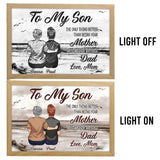 To My Son - Personalized Son Light Photo Frame