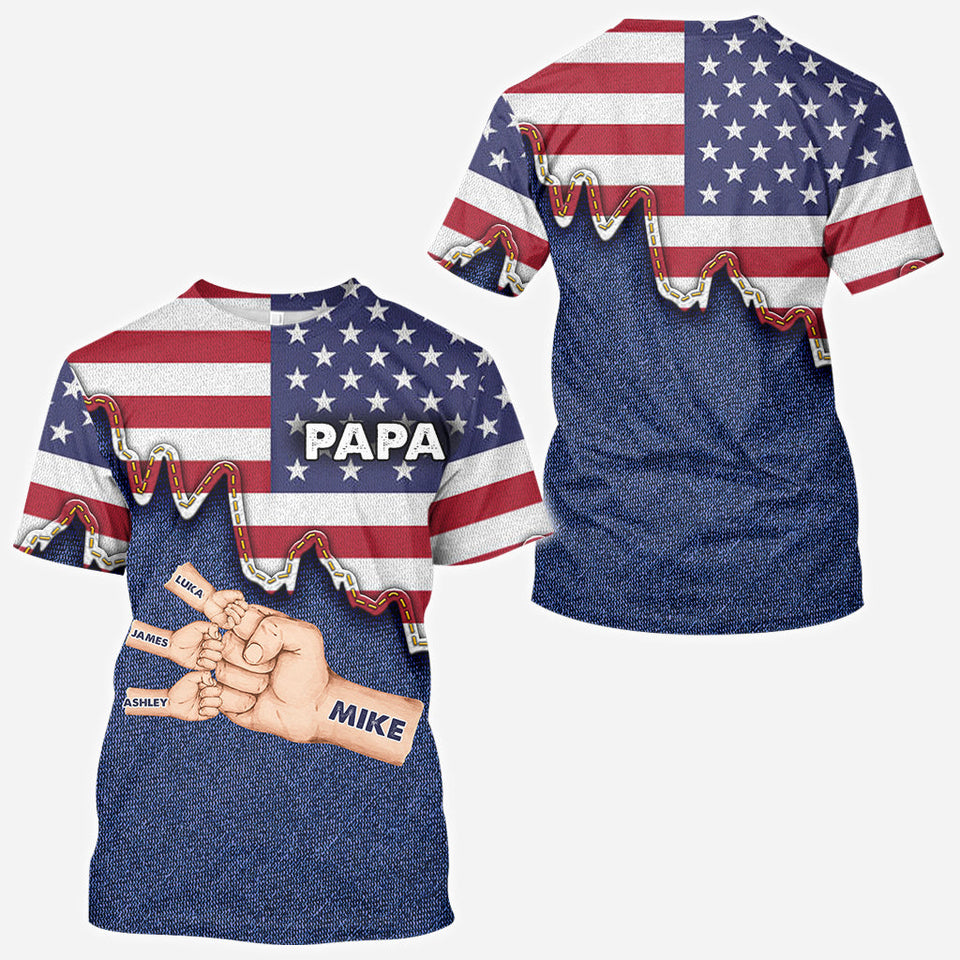 Daddy's Team - Personalized Father All Over Shirt