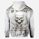 Sarcasm White Skull - Personalized Skull All Over Shirt