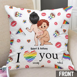 I Love You - Personalized LGBT Support Throw Pillow