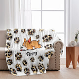 Dog Mama Dog Mom - Personalized Dog Blanket