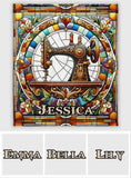 Colorful Sewing Machine - Personalized Sewing Blanket