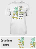 Nothing Scares Me Grandma Turtle Version - Personalized Grandma T-shirt And Hoodie