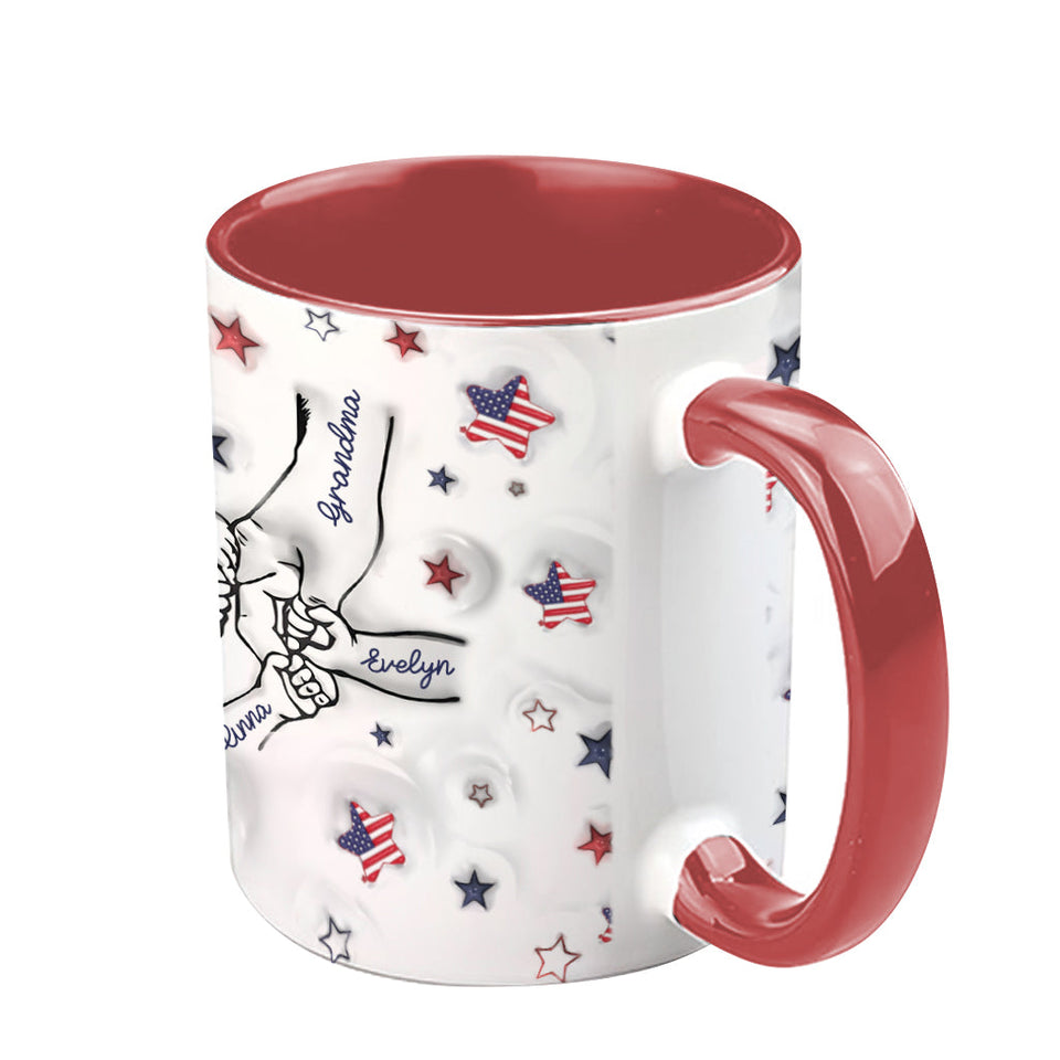 Proud Grandma Mom Aunt - Personalized Grandma Accent Mug