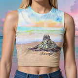 Love Turtles - Personalized Turtle Crop Tank Top