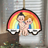 Love Is Love - Personalized LGBT Support 2 Layered Window Hanging Suncatcher