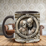It's You And Me Against The World - Personalized Couple Accent Mug