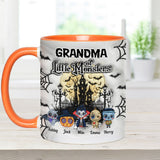 Grandma Of Little Nightmares - Personalized Grandma Accent Mug