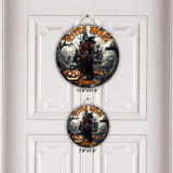 Witch House - Personalized Witch Round Wood Sign
