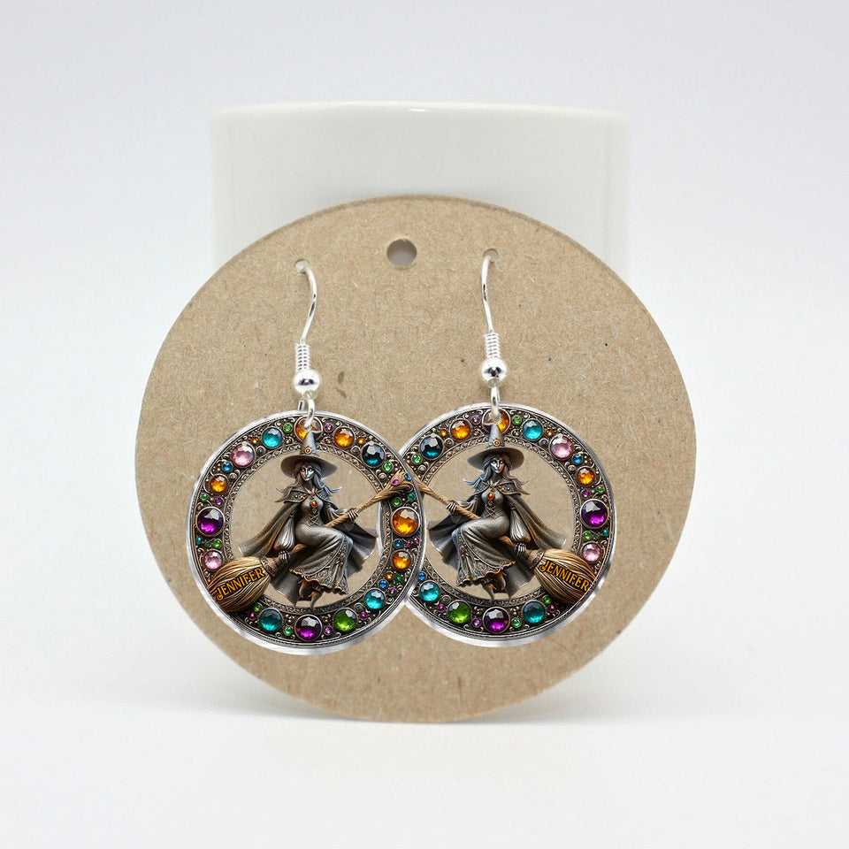 Beautiful Witch - Personalized Witch Earrings