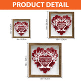Grandchildren Fill A Space In Your Heart - Personalized Grandma Flower Shadow Box
