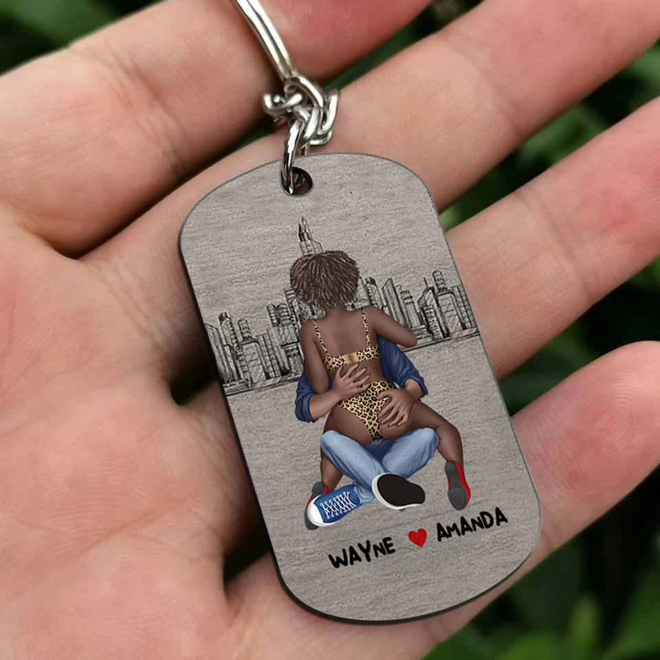 I Need You Tonight - Personalized African American Stainless Steel Keychain