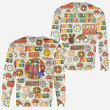 Hippie Soul Retro Multi Style - Personalized Hippie All Over Shirt