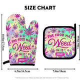 The Food Has Weed In It - Personalized Weed Oven Mitts & Pot Holder Set